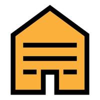 Building icon line isolated on white background. Black flat thin icon on modern outline style. Linear symbol and editable stroke. Simple and pixel perfect stroke vector illustration.