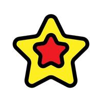 Super star icon line isolated on white background. Black flat thin icon on modern outline style. Linear symbol and editable stroke. Simple and pixel perfect stroke vector illustration