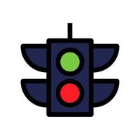 Traffic light icon line isolated on white background. Black flat thin icon on modern outline style. Linear symbol and editable stroke. Simple and pixel perfect stroke vector illustration