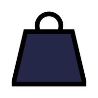 Weight icon line isolated on white background. Black flat thin icon on modern outline style. Linear symbol and editable stroke. Simple and pixel perfect stroke vector illustration.
