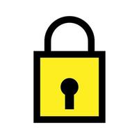 Padlock icon line isolated on white background. Black flat thin icon on modern outline style. Linear symbol and editable stroke. Simple and pixel perfect stroke vector illustration