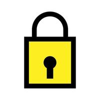 Padlock icon line isolated on white background. Black flat thin icon on modern outline style. Linear symbol and editable stroke. Simple and pixel perfect stroke vector illustration