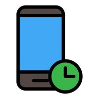 Smartphone wait icon line isolated on white background. Black flat thin icon on modern outline style. Linear symbol and editable stroke. Simple and pixel perfect stroke vector illustration.