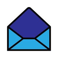 línea de icono de correo abierto aislada sobre fondo blanco. icono negro plano y delgado en el estilo de contorno moderno. símbolo lineal y trazo editable. ilustración de vector de trazo simple y perfecto de píxeles