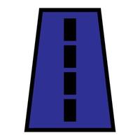 Road icon line isolated on white background. Black flat thin icon on modern outline style. Linear symbol and editable stroke. Simple and pixel perfect stroke vector illustration