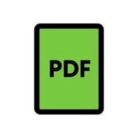 PDF file icon line isolated on white background. Black flat thin icon on modern outline style. Linear symbol and editable stroke. Simple and pixel perfect stroke vector illustration.
