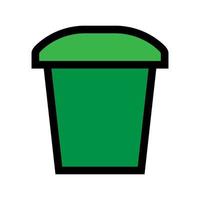 Trash can icon line isolated on white background. Black flat thin icon on modern outline style. Linear symbol and editable stroke. Simple and pixel perfect stroke vector illustration