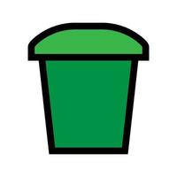 Trash can icon line isolated on white background. Black flat thin icon on modern outline style. Linear symbol and editable stroke. Simple and pixel perfect stroke vector illustration