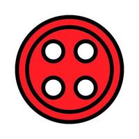 Button for clothes icon line isolated on white background. Black flat thin icon on modern outline style. Linear symbol and editable stroke. Simple and pixel perfect stroke vector illustration