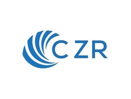 CZR letter logo design on white background. CZR creative circle letter logo concept. CZR letter design. vector