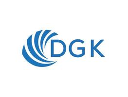 dgk letra logo diseño en blanco antecedentes. dgk creativo circulo letra logo concepto. dgk letra diseño. vector