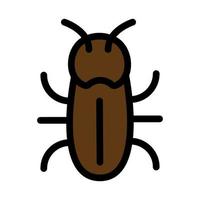 línea de icono de insecto aislada sobre fondo blanco. icono negro plano y delgado en el estilo de contorno moderno. símbolo lineal y trazo editable. ilustración de vector de trazo simple y perfecto de píxeles