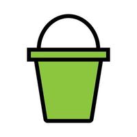 Bucket icon line isolated on white background. Black flat thin icon on modern outline style. Linear symbol and editable stroke. Simple and pixel perfect stroke vector illustration