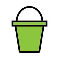 Bucket icon line isolated on white background. Black flat thin icon on modern outline style. Linear symbol and editable stroke. Simple and pixel perfect stroke vector illustration