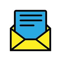 línea de icono de contenido de correo aislada sobre fondo blanco. icono negro plano y delgado en el estilo de contorno moderno. símbolo lineal y trazo editable. ilustración de vector de trazo simple y perfecto de píxeles