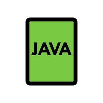 línea de icono de archivo java aislada sobre fondo blanco. icono negro plano y delgado en el estilo de contorno moderno. símbolo lineal y trazo editable. ilustración de vector de trazo simple y perfecto de píxeles.
