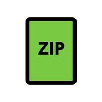 ZIP file icon line isolated on white background. Black flat thin icon on modern outline style. Linear symbol and editable stroke. Simple and pixel perfect stroke vector illustration.
