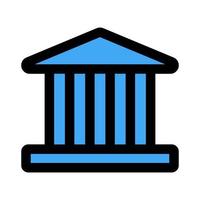 Bank icon line isolated on white background. Black flat thin icon on modern outline style. Linear symbol and editable stroke. Simple and pixel perfect stroke vector illustration