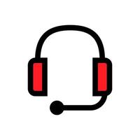 admite la línea de iconos de auriculares aislada en fondo blanco. icono negro plano y delgado en el estilo de contorno moderno. símbolo lineal y trazo editable. ilustración de vector de trazo simple y perfecto de píxeles