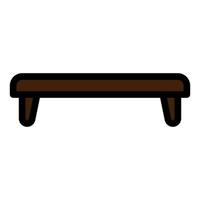 Coffee table icon line isolated on white background. Black flat thin icon on modern outline style. Linear symbol and editable stroke. Simple and pixel perfect stroke vector illustration.