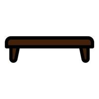 línea de icono de mesa de café aislada sobre fondo blanco. icono negro plano y delgado en el estilo de contorno moderno. símbolo lineal y trazo editable. ilustración de vector de trazo simple y perfecto de píxeles.