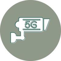 5g cctv cámara vector icono