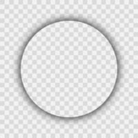 Dark transparent realistic shadow. Circle shadow isolated on transparent background. Vector illustration.