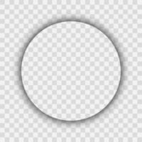 Dark transparent realistic shadow. Circle shadow isolated on transparent background. Vector illustration.