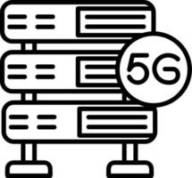 5g servidor vector icono