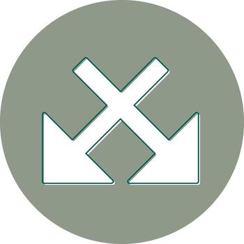 intersecarse vector icono