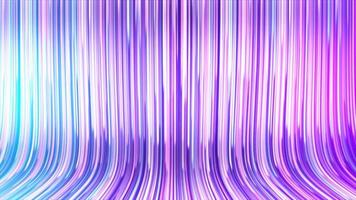 Abstract multicolored lines energy magical glowing falling on a curved blue abstract background. Video 4k