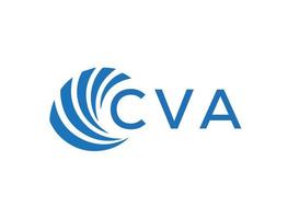 CVA letter logo design on white background. CVA creative circle letter logo concept. CVA letter design. vector