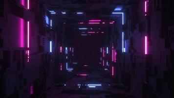 SciFi Neon Glowing Tunnel video