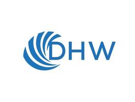 DHW letter logo design on white background. DHW creative circle letter logo concept. DHW letter design. vector