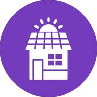 Solar House Vector Icon