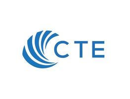 CTE letter logo design on white background. CTE creative circle letter logo concept. CTE letter design. vector