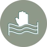 Sinking Man Vector Icon