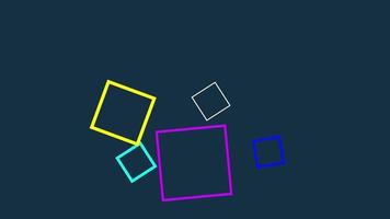 transition Animated square shapes with multiple colors video