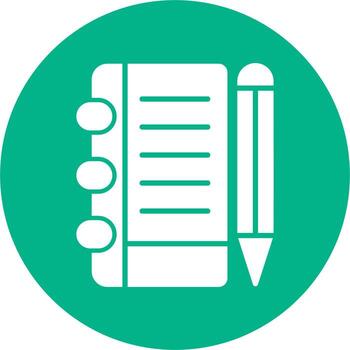 icono de vector de cuaderno