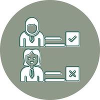 Selected Candidate Vector Icon