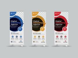 Corporate rollup or X banner design template vector