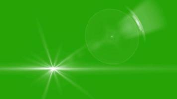 Green screen optical lens flare effect video