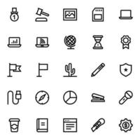 Outline icons for Business, office and internet. vector