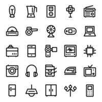 Outline icons for electronics. vector