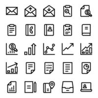 Outline icons for Business management and growth. vector