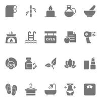 Glyph icons for beauty and spa. vector