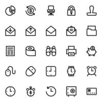 Outline icons for Business, office and internet. vector