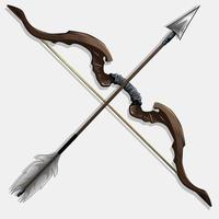 Bow and arrow illustration vector
