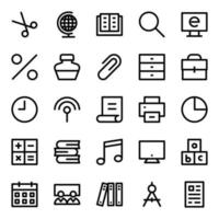 Outline icons for education. vector