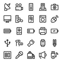 Outline icons for electronics. vector